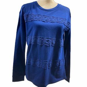 Liz Claiborne Blue Top Small L/S